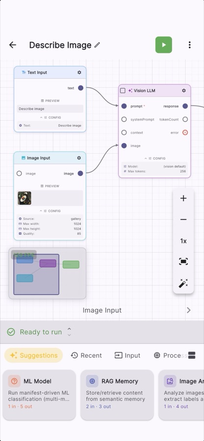 Visual workflow builder